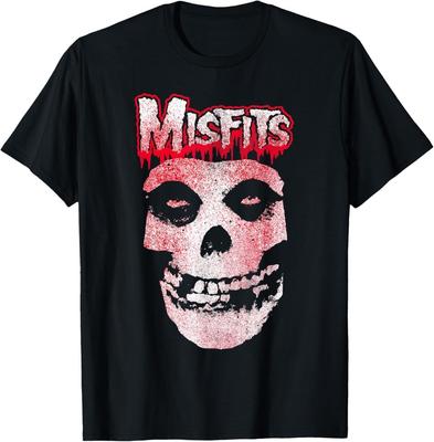 Misfits – T-shirt met rood schedellogo