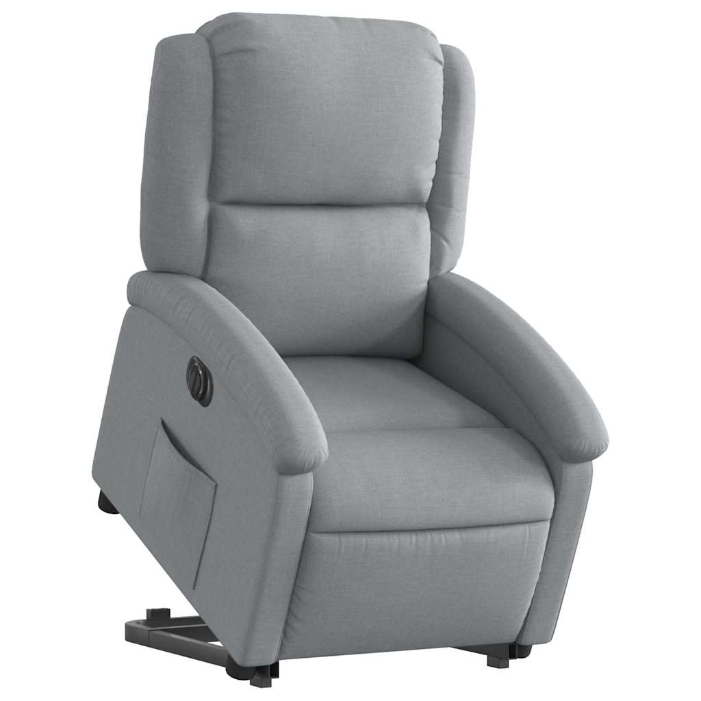 Vidaxl Lift-Up Massage Chair, Electric, Reclining, Light Gray