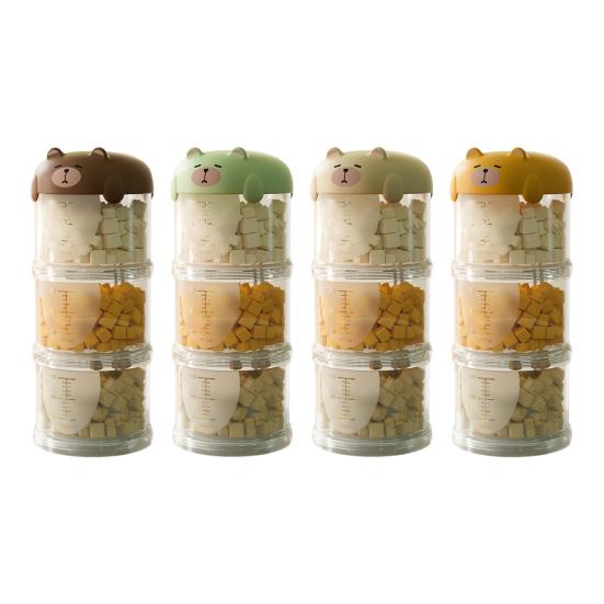 Cat Treat Container Portable Pet Food Jar with Lid Airtight Travel Pet Treat Holder Includes 3 Storage Boxes for Cat Dog Food Travel Outdoor Walk