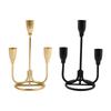 Retro 3 Arm Iron Candelabra Taper Candlestick Candle Holders For Table Centerpiece And Ambients Lighting Home Decoration