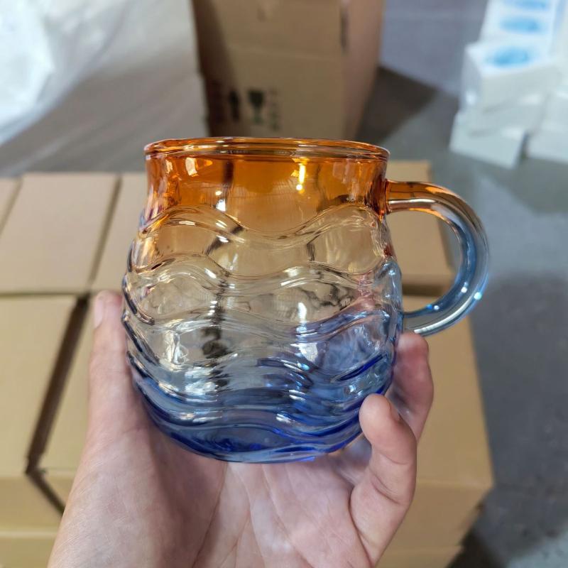 

New Sea Glass Sunset Borosilicate Glass Sunset Ocean Cup Sunset Cloud Cup 401-500ml чистый