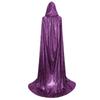 Wizard Halloween Cloak Gown Shiny Witch Cape Funny Hooded Ponchos  Adult Kids