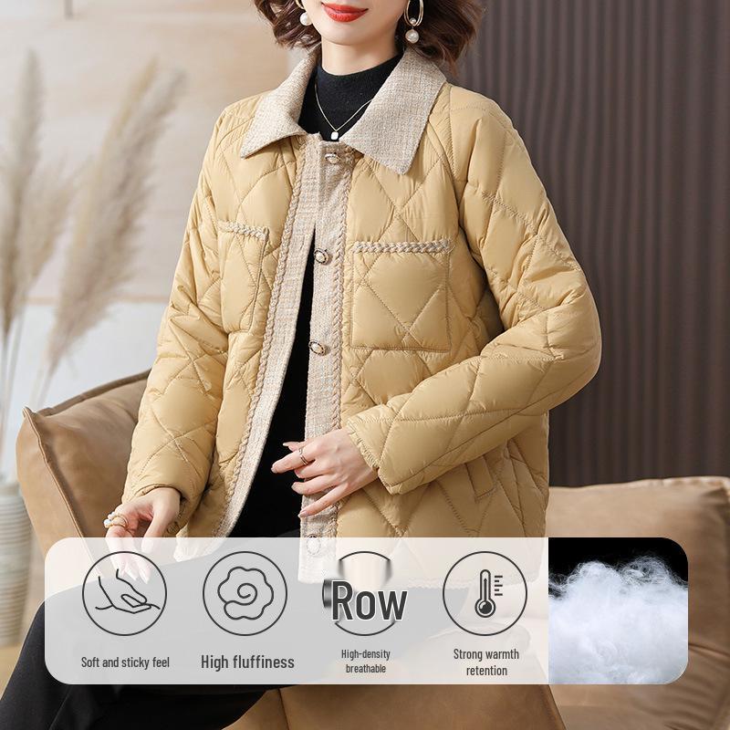 Mid-Aged Women's Short Cotton-Padded Jacket - New Autumn/Winter Style