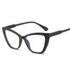 Women Flat Lens Cat Eye Contrasting Retro Flat Lens with Anti Blue Light Design Glasses That Can Be Matched with Prescription