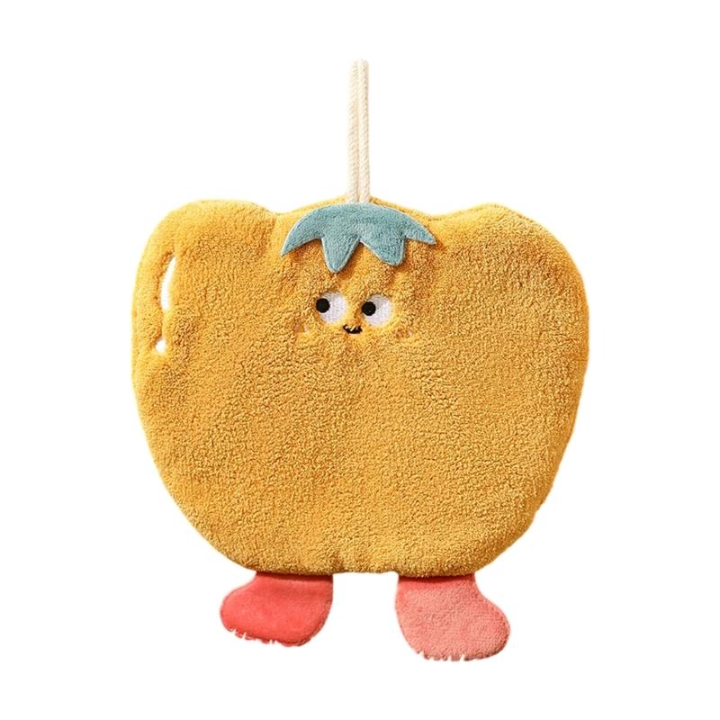 Quickly dry Absorbent Hand Towel Thickened Fleece Component Soft Contact Hanging Loop For Home Use