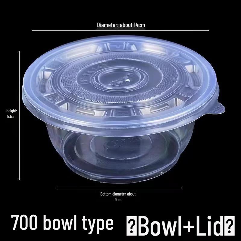 

Miaojiayi Disposable Plastic Round Bowls with Lids