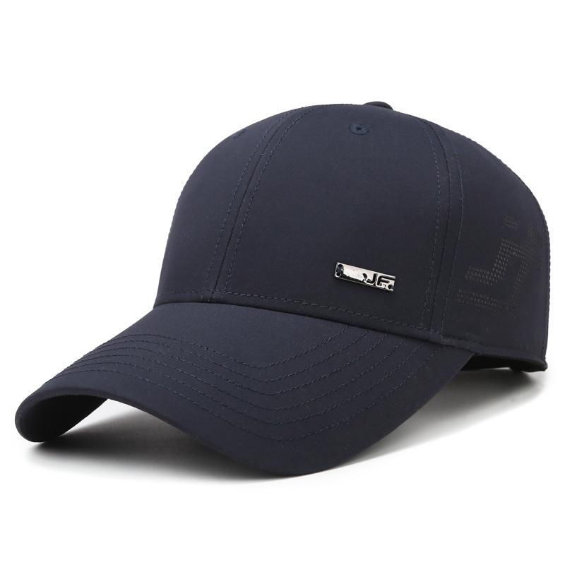 New Fashion Baseball Cap Iron Label Perforated Hard Top Leisure Outdoor Sports Shade Sunscreen Versatile Men's and Women's Cap