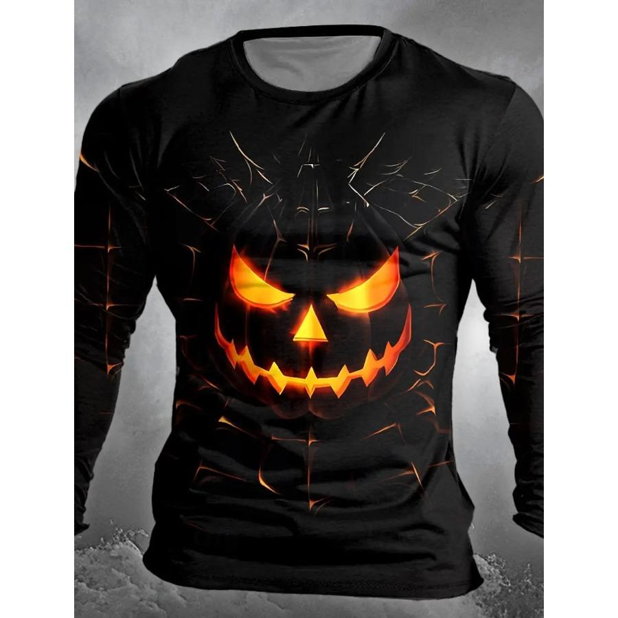 Reaper Designer Retro Vintage Men's 3D Print T Shirt Tee Street Casual Daily Halloween Long Sleeve Crew Neck Clothing Apparel
