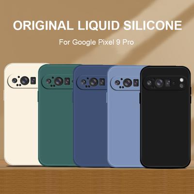 Voor Google Pixel 9 Pro Hoes Vloeibare Siliconen Hoes Pixel 9 Pro Hoes TPU Zachte Rubberen Beschermer Telefoonhoes Pixel 9 Pro XL Hoes