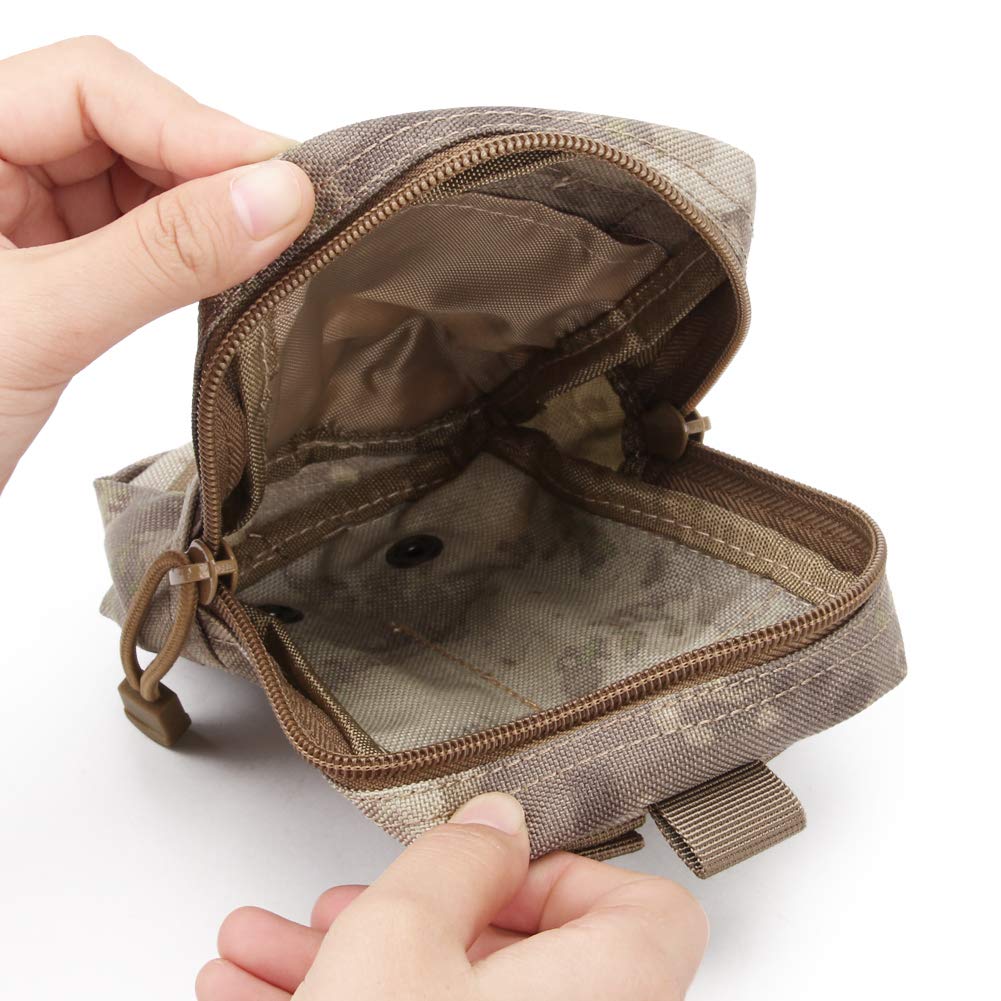 PHOENIX IKKI Small Fits Military Tactical Tool Waist Tactical Phone Molle 11 Colors CP Camouflage Square-Shaped Organizer, 5.5-Inch Smartphones, Bag,