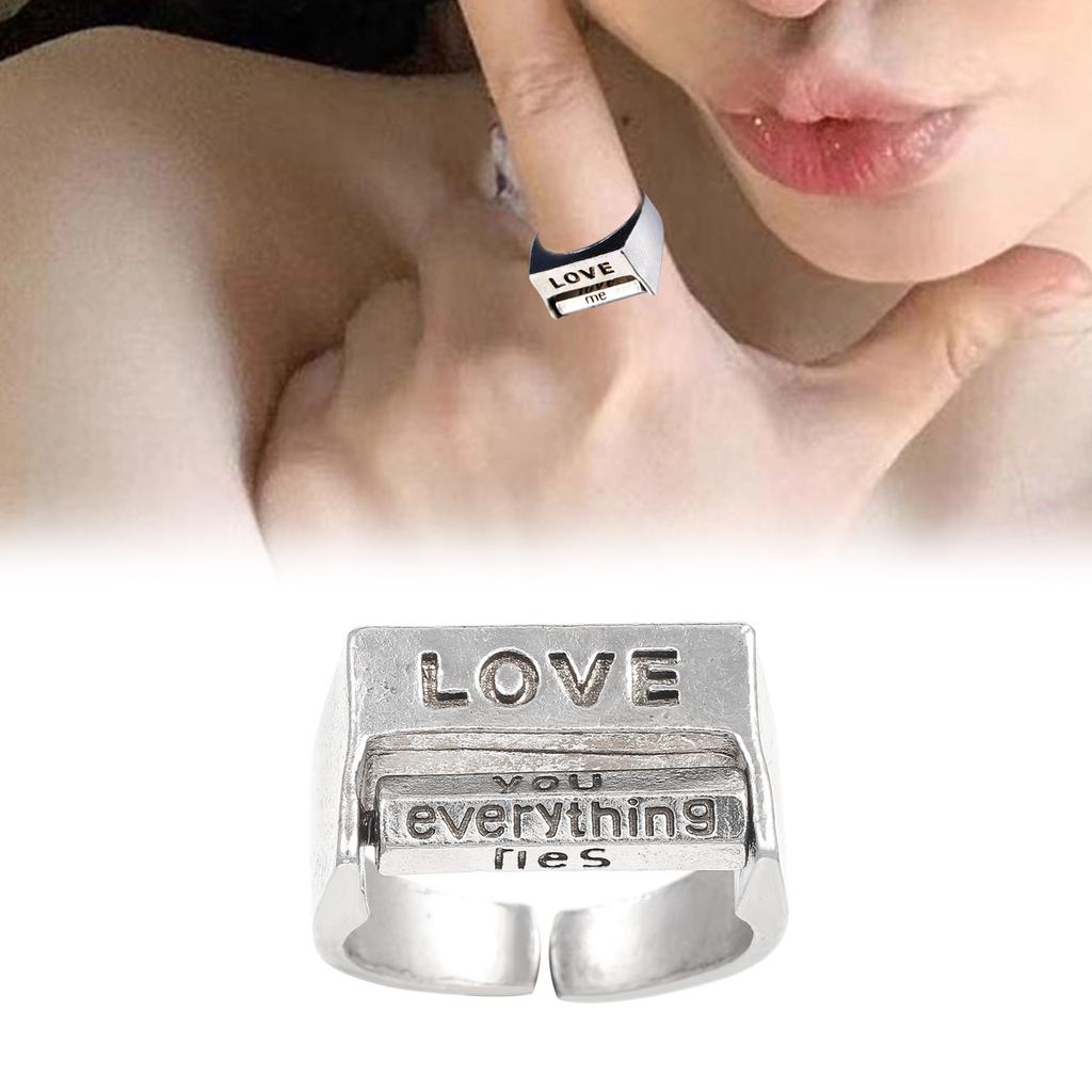 Adjustable Open Spinner Ring for Couples Stress Relief and Focuses Enhancement Finger Accessories for Daily Wear