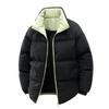 2025 Men's & Women's Stand Collar Cotton Jacket - Hong Kong Style, Windproof, Plus Velvet, Thick Winter Coat