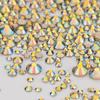 Rhinestones Multi Sizes Colorful Non Hotfix Rhinestone Flat Back Nail Rhinestones for DIY Crafts