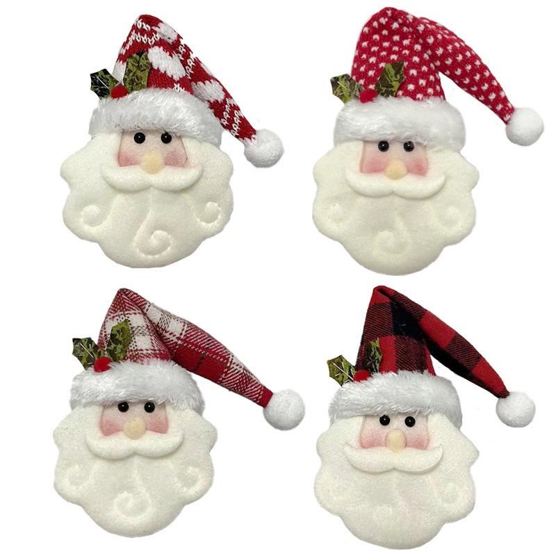 Christmas Fabric Knit Doll Ornaments Santa Claus Hanging Decor for Tree Home Party Scene Decoration Christmas Decorations