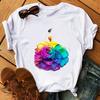 Fashion Flowers Red Rose Skirt Print T-shirt Women T Shirt Femme Harajuku Shorts Sleeves Shirt Summmer Tops Tshirt