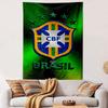 "Brazil Football Team Logo Design" Patterned Tapestry Home Decor, Suitable for Bedroom and Living Room, Gift