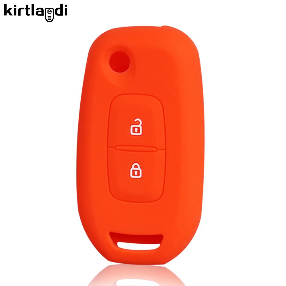 Silicone Key Cover for Renault Logan 2 Stepway Sandero Clio 5 Arkana Captur Kadjar Kwid 2023 2021 Remote Flip Folding Key Case