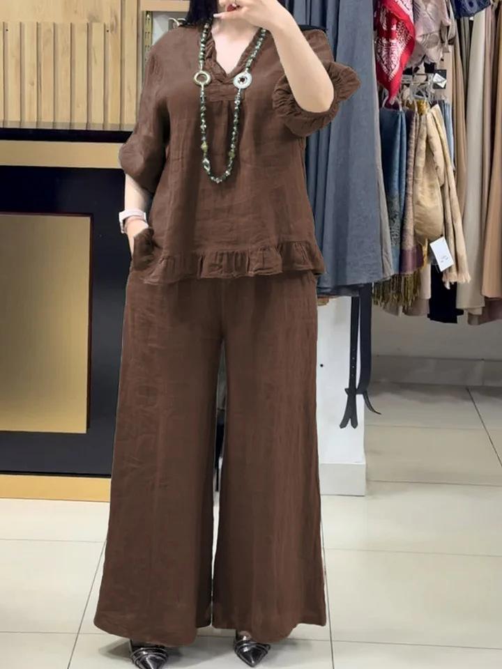 Cross-border explosive women's fashion casual loose short-sleeved large-size suit women