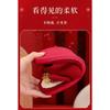 Wedding Celebration Linen Couple Red Slippers Happy Bride Groom Casual Home Slippers