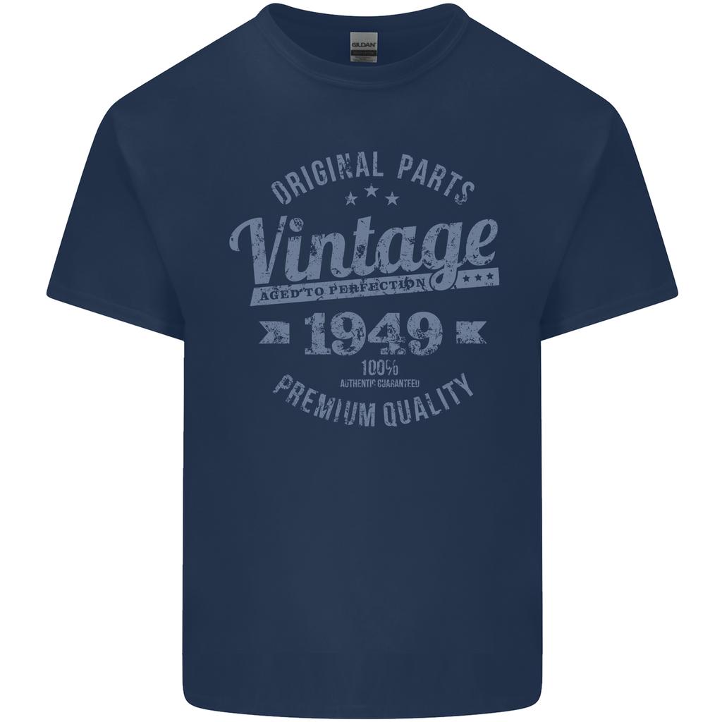 Vintage Year 76th Birthday 1949 Mens Light Cotton T-Shirt Navy Blue
