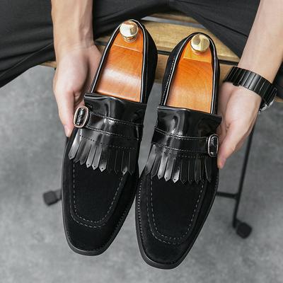 Brand Soft Men Black Tassel Loafers Suede Leather Casual Shoes For Men Classic Moccasins Light Boat Footwear Plus Size 38-46