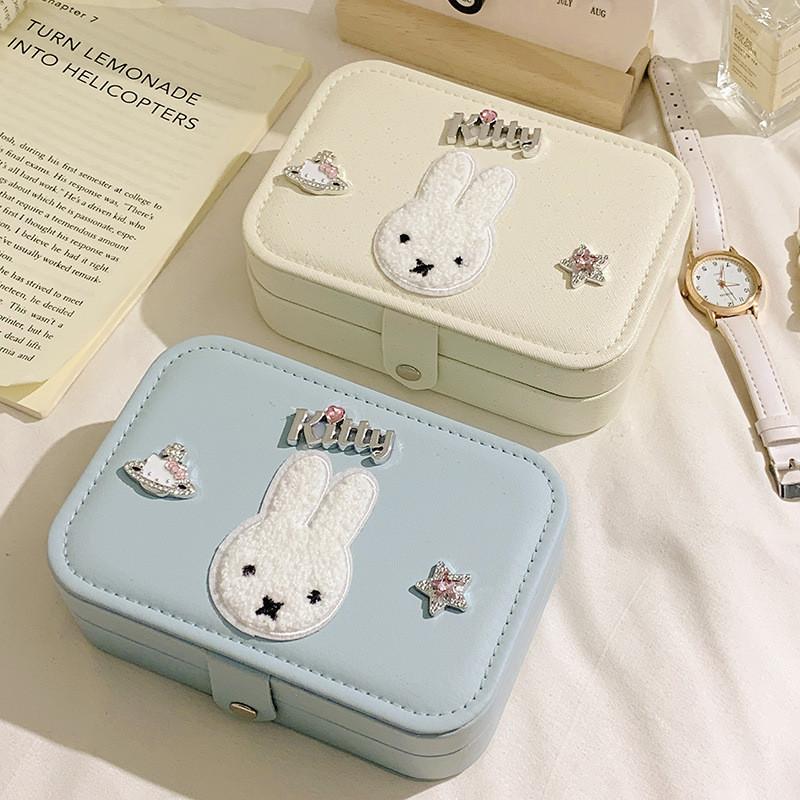 Miffy Bunny Jewelry Organizer With Large Capacity For Earrings Rings And Necklaces Perfect For Gift Giving