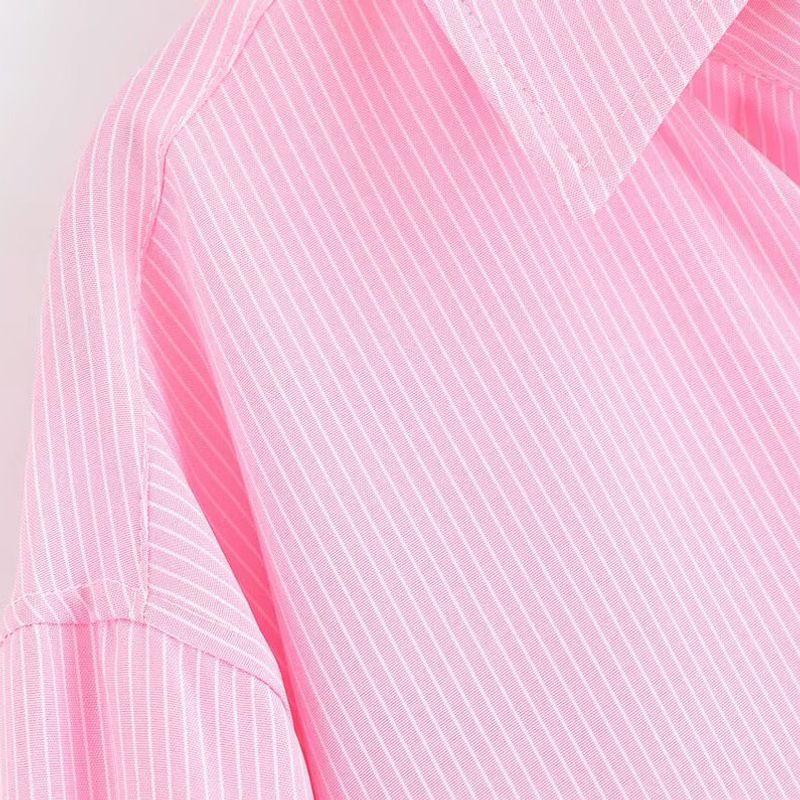 Kaslead New Arrival Women's Fashion Style Fashion Blended Long Sleeves Lapel Shirt 8741049