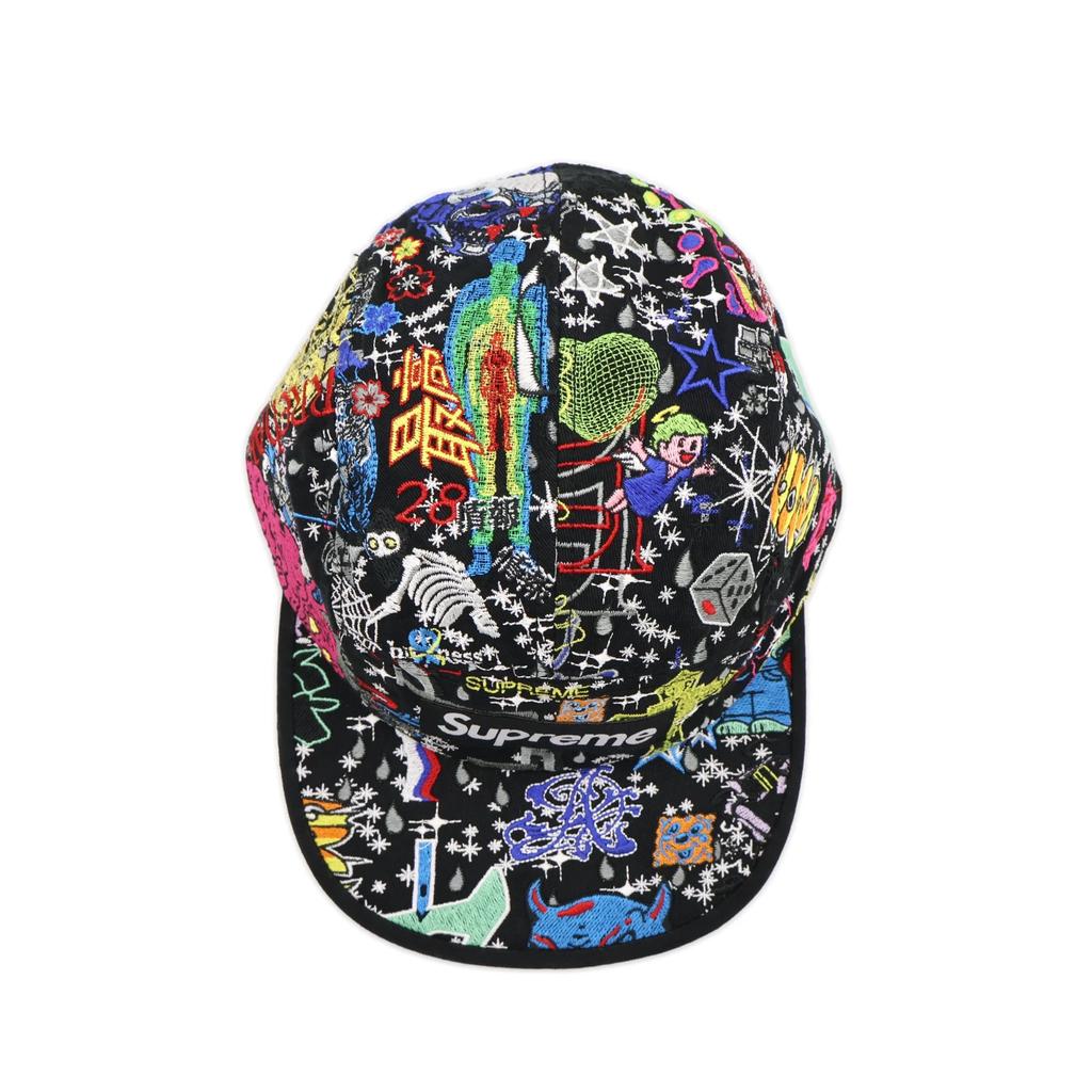 Supreme AOI Embroidered Camp Cap Black
