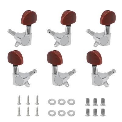 6ks/šarže 3L 3R utěsněné ozubené kolo Velké oválné knoflíkové kolíčky na akustickou kytaru