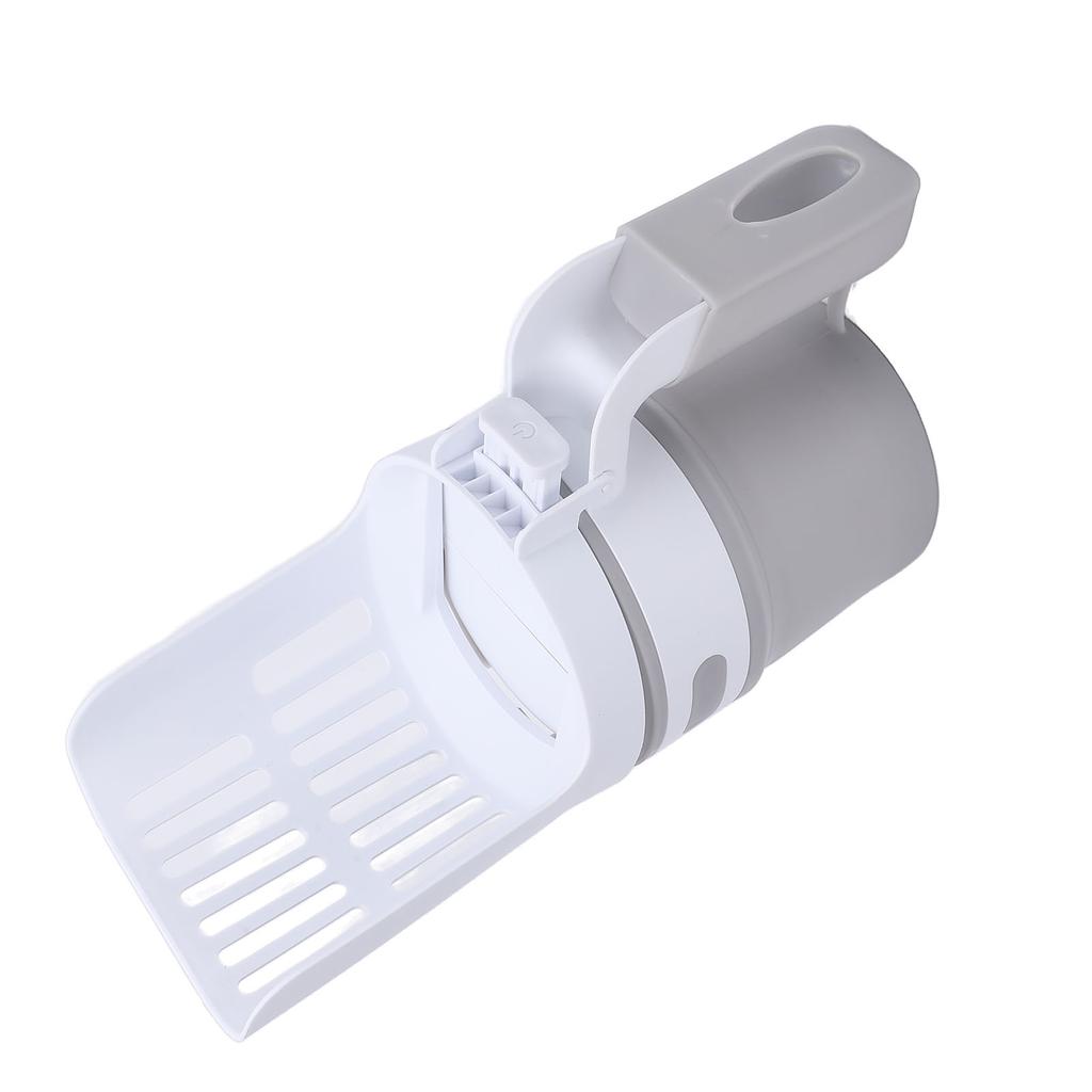 Katzenstreuschaufel mit Halter Große Kapazität Spritzwassergeschützt Faltbar Integrierte Streuschaufel für Katze