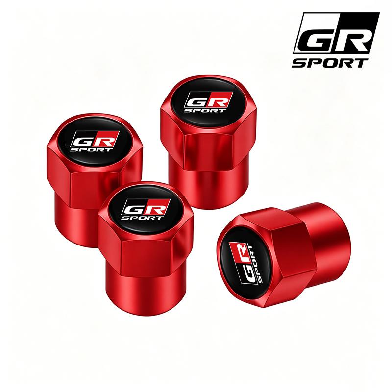 4Pcs Aluminum Alloy Tire Valve Caps Anti Leak Dust Cover Car Wheel Accessory For Toyota Hilux Corolla RAV4 Camry Highlander C-HR