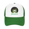 Jamaika Jamaikanisches Erbe Damen Stolz Netz-Sonnenkappe Outfits für Damen Unisex Verstellbare Snapback Netzrückseite Sommer Outdoor-Hüte