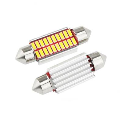 Novo carro LED 36MM 4014 12SMD CANBUS ponta dupla leitura/placa/luz interior