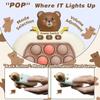 Quick Push Bubble Game Machine, Light Up Handheld Squeeze Stress Relief Toys for 3+ Boys Girls Kids Adults 4 Modes