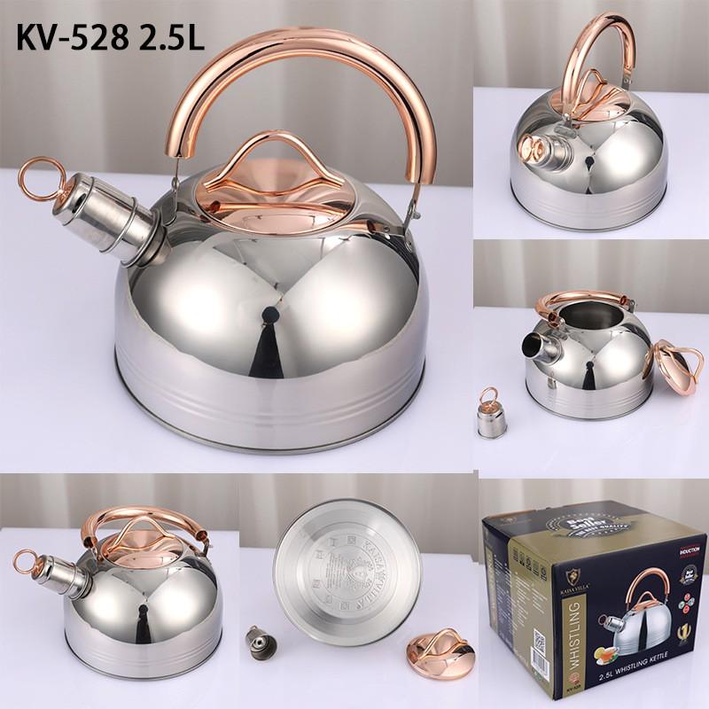 Stainless Steel Whistling Kettle 2.5L Gas Induction Cooktops Modern Home Use