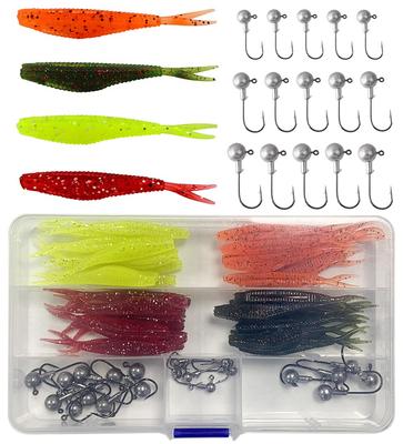Worm Set of 55 Ajing Mebaring Salt Lure Worm 6cm