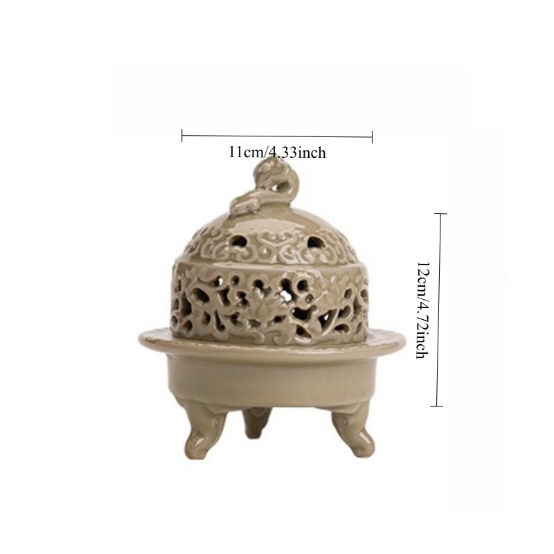 Celadon Dreibeiniger Teller Räuchergefäß Kreativer Aromatherapieofen Teetisch Keramikdekoration Adlerholz Sandelholz Ofen