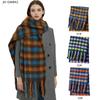 Foreign trade winter thickened imitation mohair small plaid scarf European and American new thick tassel plaid scarf shawl manufacturer