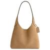 Brooklyn 28 Logo Plakette Wildleder Tragetasche Damen Tragetaschen Beige CW637-B4SN