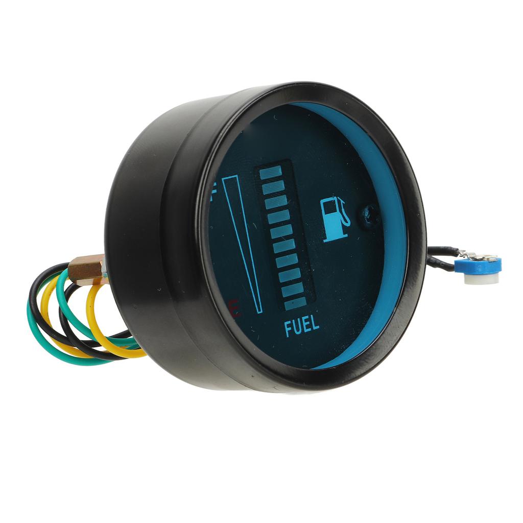 Motorcycle Fuel Level Gauge 52mm Housing Diameter LED Light Display Fuel Tank Fuel Level Meter 12V