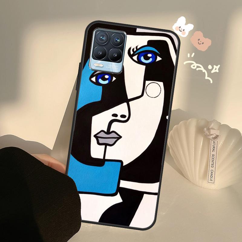 Abstract Portrait Art Painting Case For Realme C71 C63 C61 C55 C51 C53 C25 C65 C67 C75 11 12 13 14 15 Pro Plus GT6 GT7 Pro
