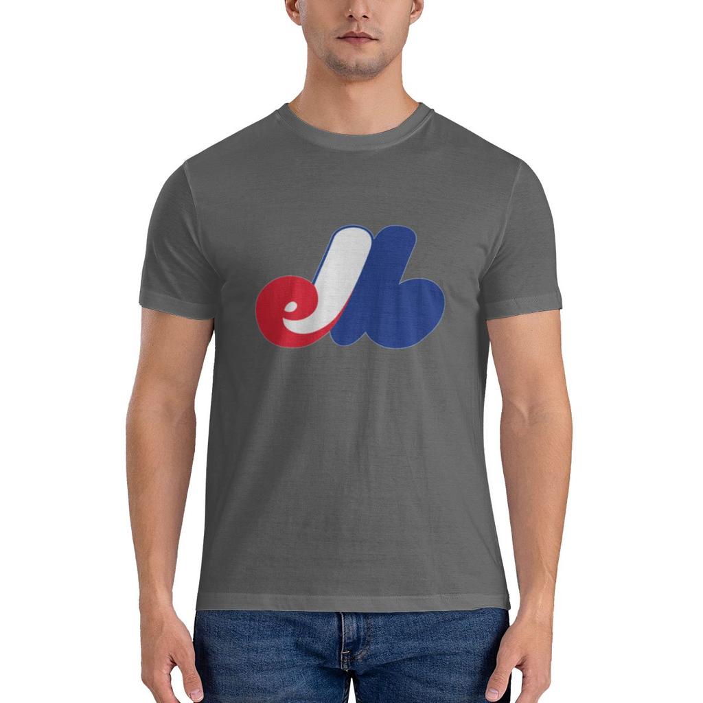 Vintage Baseball Montreal Expos Standard American Retro Tshirt Minimalist Commuting Fashion Sense Shirt