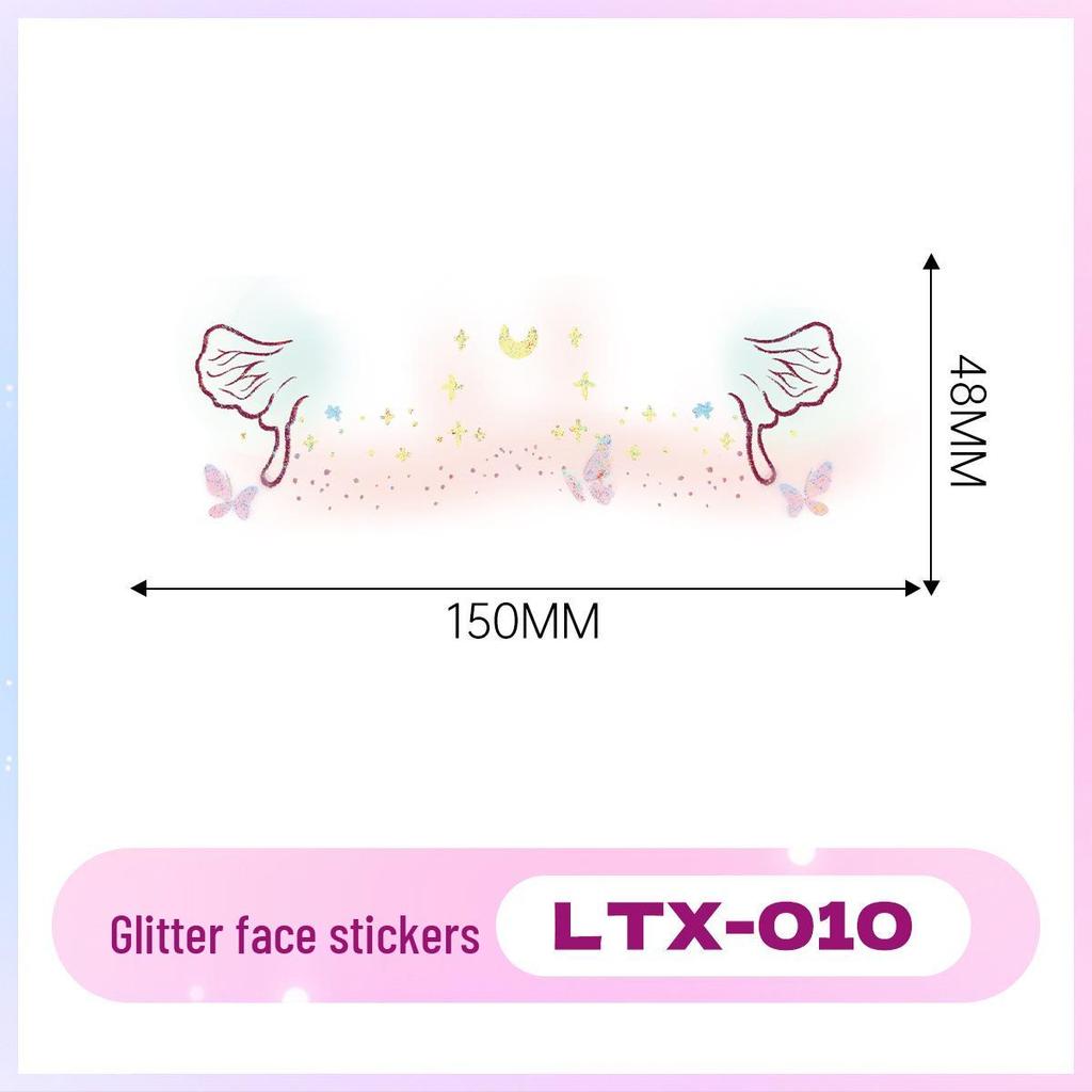 Glitter Tattoo Stickers: Colorful, Removable Face Art for Party Makeup
