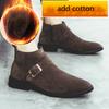 Fashion Korean style mens leisure chelsea boots tide cow suede leather shoes cowboy autumn winter boot handsome ankle botas hombre mans