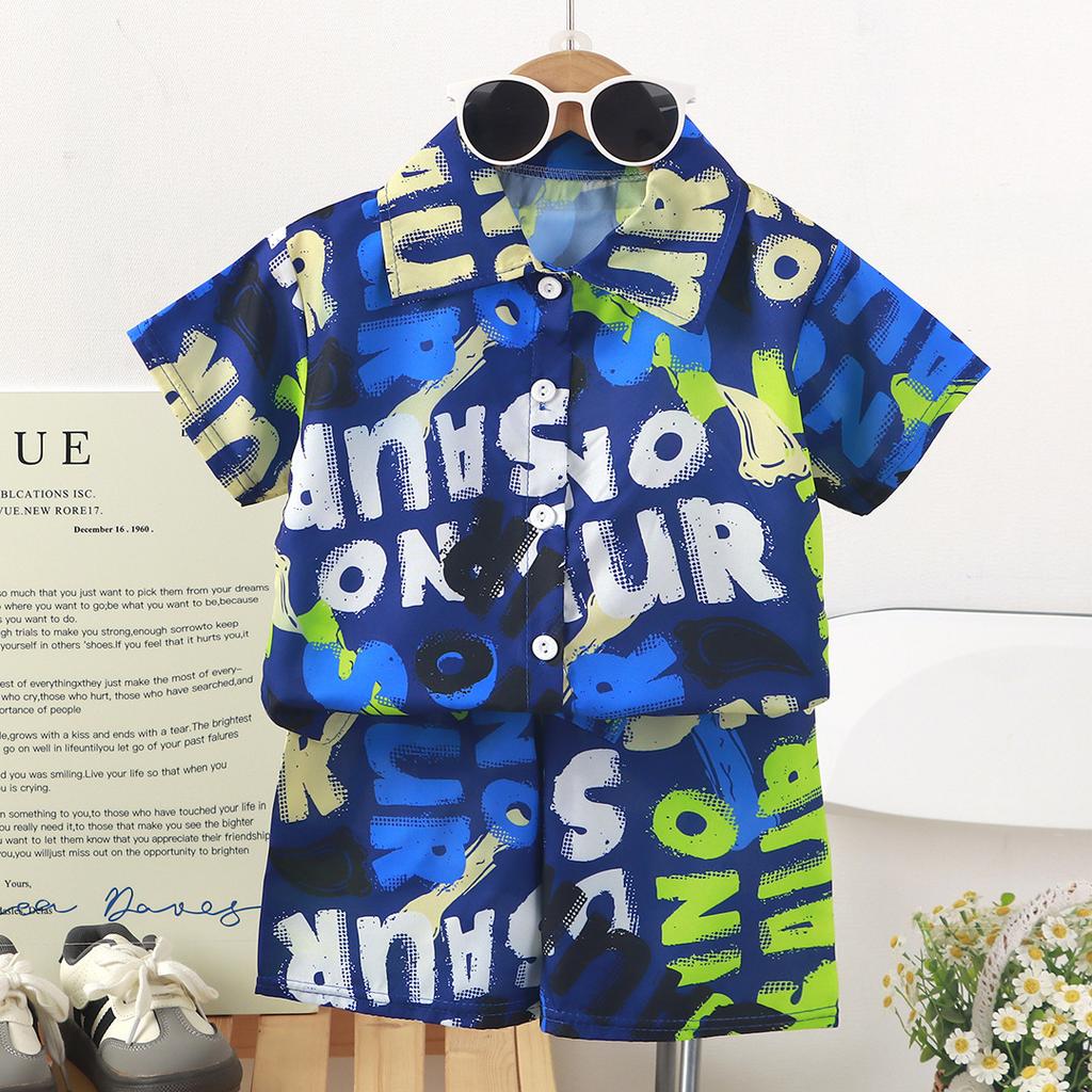 Children's Short-sleeved Short Pants And Shirt Set - Summer Boys' Casual Outfit