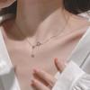Necklace Female Pentagram Pendant Ins Niche Design Sense Diamond-Set Telescopic Collarbone Chain Trendy Jewelry Quality