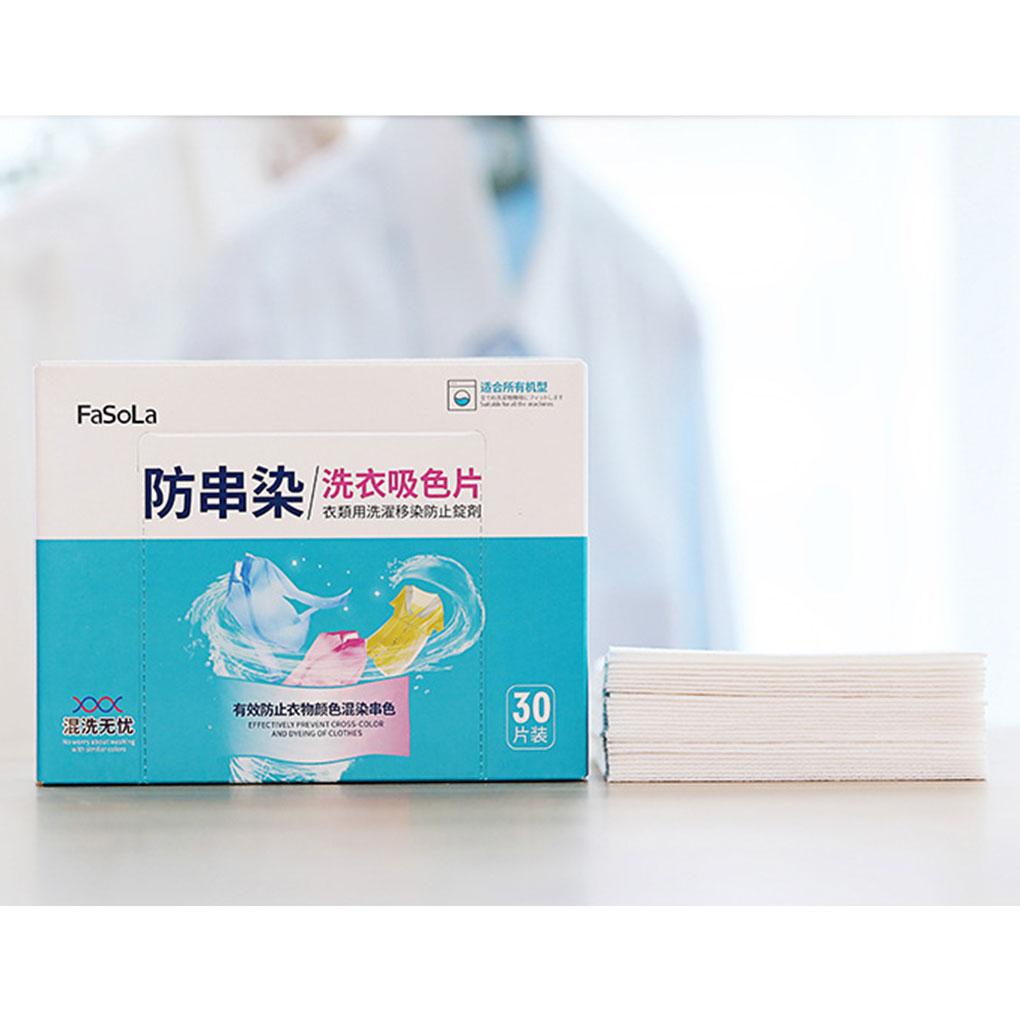 30pcs Washing Machine Anti-dye Laundry Papers Dyeing Proof Clothes Pants Color Absorption Sheet