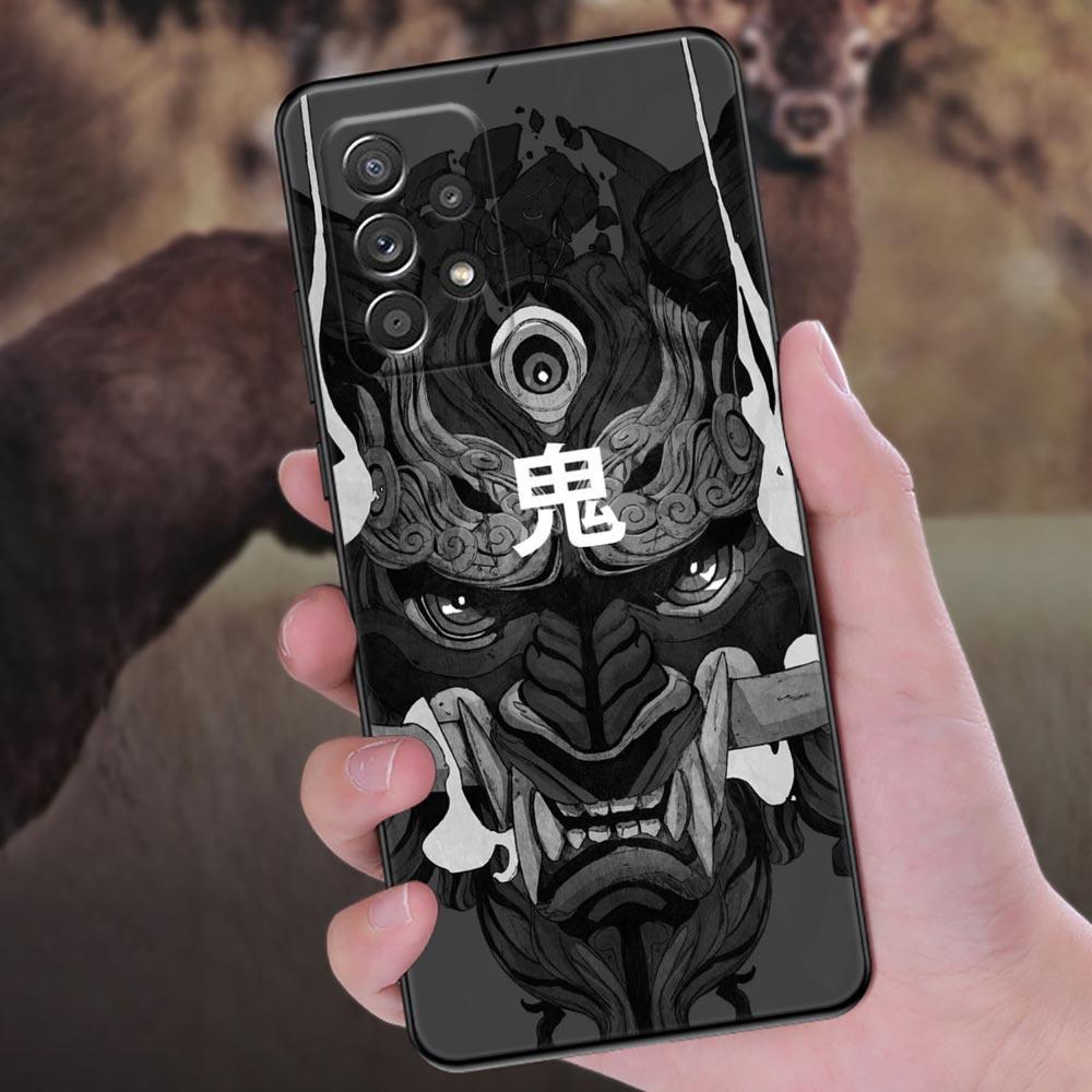 

Чехол для телефона с рисунком маски Они и дракона для Samsung Galaxy A57 A56 A37 A55 A36 5G A26 A54 A52 A35 A34 A25 A17 A16 A15 A07 A06 Мягкий чехол Samsung A06 4G