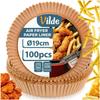 Air Fryer Baking Paper - Universal - Round 19cm - Set of 100 Pieces - Heat-resistant Non-stick