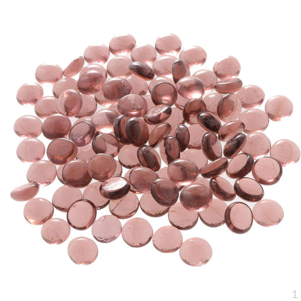Ассорти стеклянных шариков - 100 штук Transparent Pink
